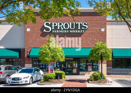 Sprossen Bauernmarkt in Lawrenceville, Georgia. (USA) Stockfoto