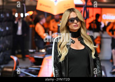 Las Vegas, USA. November 2024. Paris Hilton (USA). 23.11.2024. Formel-1-Weltmeisterschaft, Rd 22, Las Vegas Grand Prix, Las Vegas, Nevada, USA, Renntag. Das Foto sollte lauten: XPB/Alamy Live News. Stockfoto