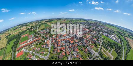 Blick auf die Stadt Freystadt an der Schwarzach in der Oberpfalz in Bayern Stockfoto