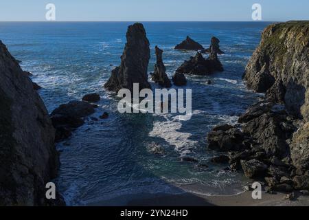 Port-Coton Needles, Belle-Île-en-Mer, Brttany, Frankreich Stockfoto