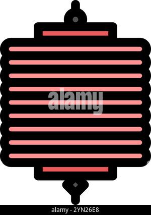 Chinesische Laterne - saubere und moderne chinesische oder chinesische Neujahrsfigur. Stock Vektor