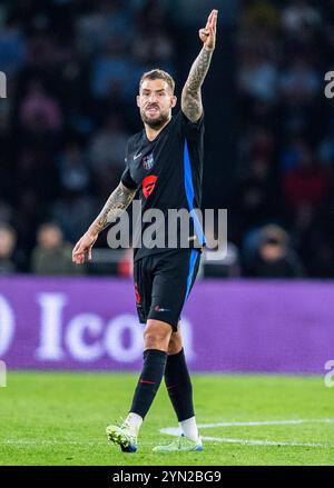 Vigo, Deutschland. November 2024. Fussball La Liga 14. Spieltag Celta Vigo - FC Barcelona am 23.11.2024 im Estadio Abanca Balaidos in Vigo Inigo Martinez ( Barcelona ) Foto: Revierfoto Credit: ddp Media GmbH/Alamy Live News Stockfoto