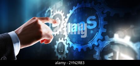 IaaS. Infrastructure as a Service. Bereitstellung von Ressourcen für Drittunternehmen. Stockfoto