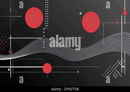 Geometrische Komposition mit Vektorillustration, leicht bearbeitbar. Stock Vektor