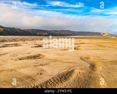 Sandy Cayton Beach North Yorkshire in der Nähe von Scarborough Stockfoto