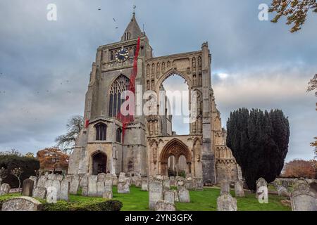 Crowland, 14. November 2024: Crowland Abbey Stockfoto