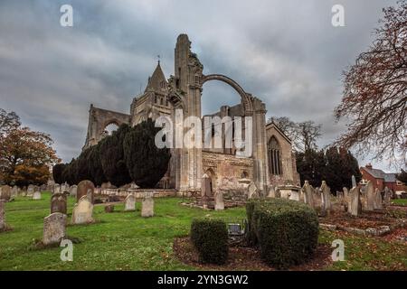 Crowland, 14. November 2024: Crowland Abbey Stockfoto