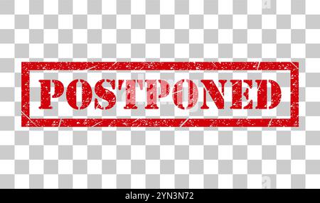 Verschobenes Stempelsymbol, Etikett Aufkleber Zeichen Taste, Text Banner Vektor Illustration . Stock Vektor