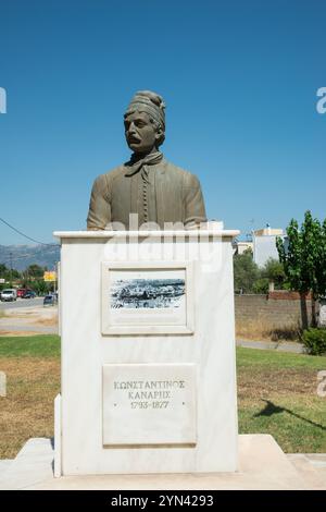Konstantinos Kanaris, Eretria, Euböa, Zentralgriechenland Stockfoto