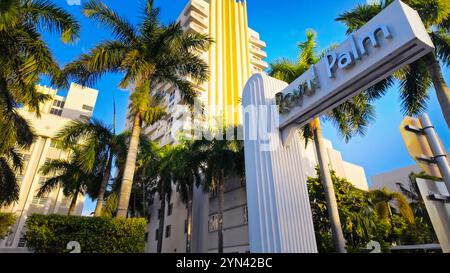 Royal Palm Hotel in Miami Beach Florida - MIAMI, USA - 5. NOVEMBER 2024 Stockfoto