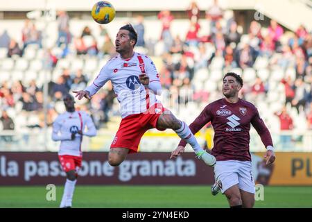 Turin, Italien - 24. November 2024: Armando Izzo von Monza während des Spiels der Serie A zwischen Juventus-Torino FC im Stadio Olimpico Grande Turin (Foto: Maurizio Valletta/alamy.com) Credit: Maurizio Valletta/Alamy Live News Stockfoto