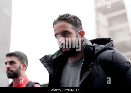 Manchester United-Trainer Ruben Amorim während des Premier League-Spiels in Portman Road, Ipswich. Bilddatum: Sonntag, 24. November 2024. Stockfoto