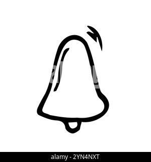Einfacher Satz von Glocke Benachrichtigung Verwandte Vektor-Linie-Symbole. Mit Hand gezeichneten Doodle Hand Zeichnung Stil Vektor isoliert Stock Vektor