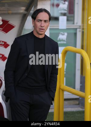 Alessandro Nesta (Head Coach AC Monza) während des Spiels Torino FC gegen AC Monza, italienische Fußball Serie A in Turin, Italien, 24. November 2024 Stockfoto