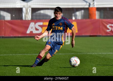 Rom, Italien. November 2024. Rom U20 gegen Genua U20 12. Tag der italienischen Fußballmeisterschaft Primavera 1 im Tre Fontane Stadium am 24. November 2024 Credit: Roberto Bettacchi Photography/Alamy Live News Stockfoto