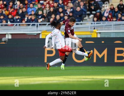 Turin, Italien. November 2024. Gvidas Gineitis von Torino FC während der italienischen Serie A, Fußballspiel zwischen Torino FC und AC Monza am 24. November 2024 im Stadio Olimpico Grande Torino, Italien, Credit: Nderim Kaceli/Alamy Live News Stockfoto