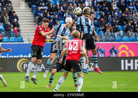 Fußball 3. Liga, Saison 2024/25, 15. Spieltag: Waldhof Mannheim gegen Hannover 96 II Stockfoto