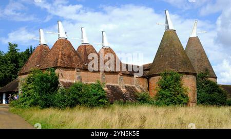 Oast Houses in Sissinghurst Gardens Stockfoto