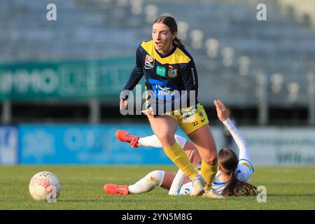 Wien, Österreich. November 2024. St. Polten, Österreich, 24. November 2024: Magdalena Rukavina (22 erster Wiener FC) im Einsatz während des Admiral Frauen Bundesliga Matches First Vienna FC gegen St Polten in hoher Warte Tom Seiss/SPP (Tom Seiss/SPP) Credit: SPP Sport Press Photo. /Alamy Live News Stockfoto