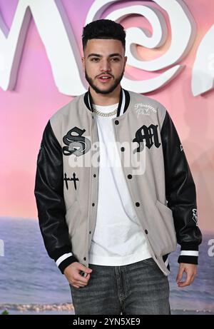 London, Großbritannien. November 2024. Junior Andre kommt bei der britischen Premiere von Moana 2, Cineworld, Leicester Square. Quelle: Doug Peters/EMPICS/Alamy Live News Stockfoto