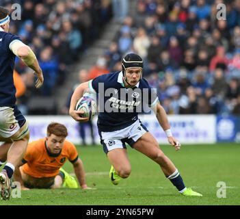 Scottish Gas Murrayfield. Edinburgh Schottland Großbritannien 24. November 24 HERBSTTESTS 2024/25 Schottlands Spiel gegen Australien Darcy Graham of Scotland Credit: eric mccowat/Alamy Live News Stockfoto