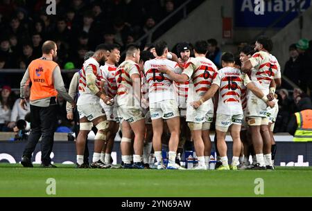 Twickenham, Vereinigtes Königreich. November 2024. Herbst International. England V Japan. Allianz Stadium. Twickenham. Das japanische Turnier während des Rugbyspiels England gegen Japan Autumn International im Allianz Stadium in London. Quelle: Sport In Pictures/Alamy Live News Stockfoto