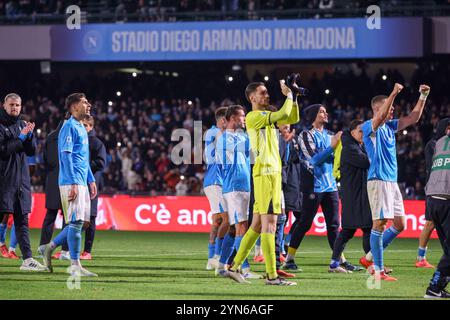 Neapel, Kampanien, ITALIEN. November 2024. Während des Fußballspiels vom 24.11.2024, gültig für die italienische Meisterschaft der Serie A - 2024/25 in Neapel im Diego Armando Maradona Stadium zwischen SSC Napoli vs AS Roma. Im Alex Meret von SSC Napoli (Credit Image: © Fabio Sasso/ZUMA Press Wire) NUR REDAKTIONELLE VERWENDUNG! Nicht für kommerzielle ZWECKE! Quelle: ZUMA Press, Inc./Alamy Live News Stockfoto