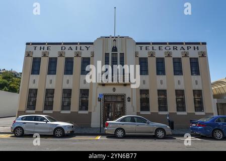 NAPIR, NEUSEELAND, 10. JANUAR 2023, Art Deco Building the Daily Telegraph in Downtown Napier, Nordinsel von Neuseeland Stockfoto