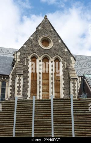 Ruine der berühmten Christchurch Cathedral nach dem Erdbeben von 2011, Südinsel von Neuseeland Stockfoto