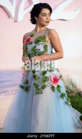 LONDON, ENGLAND – 24. NOVEMBER: Auli'i Cravalho nimmt am 24. November 2024 in London, England an der britischen Premiere von Moana 2 Teil. (Foto von lounisphotography / Alamy Live News) Stockfoto