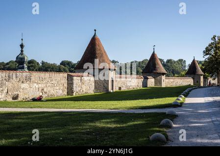 Im Inneren des berühmten Burghausen in Bayern, dem längsten Schloss der Welt, Deutschland, Europa Stockfoto