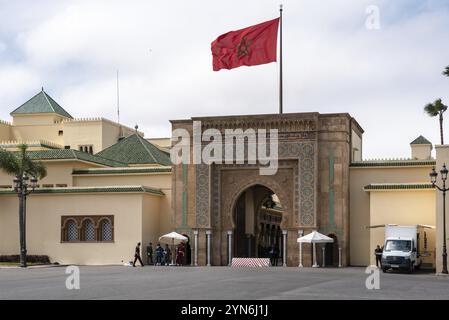 Haupteingang des Königspalastes in Rabat, Marokko, Afrika Stockfoto