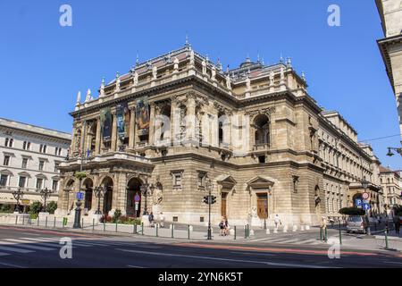 Fassade der Oper in Budapest, Ungarn, Europa Stockfoto