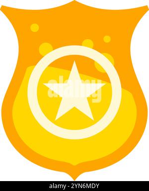 Polizeiabzeichen, Polizei - Vektorsymbol Stock Vektor