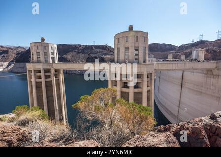 Der große Hoover-Staudamm im Südwesten der USA Stockfoto