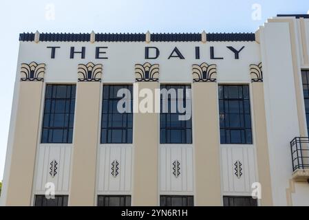 NAPIR, NEUSEELAND, 10. JANUAR 2023, Art Deco Building the Daily Telegraph in Downtown Napier, Nordinsel von Neuseeland Stockfoto