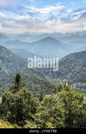 Wandern durch die Bayerischen alpen rund um Lenggries, Deutschland, Europa Stockfoto