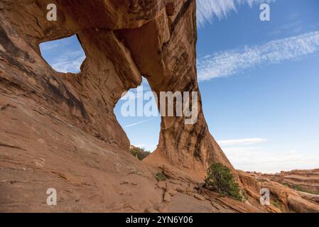 Toller Blick auf den Partition Arch im Arches National Park, USA, Nordamerika Stockfoto