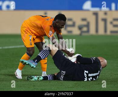 Madrid, Spanien. November 2024. LaLiga-Spiel zwischen CD Leganés und Real Madrid am 24. November 2024 in Butarque in Leganés, Spanien Credit: CORDON PRESS/Alamy Live News Stockfoto