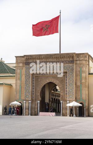 Haupteingang des Königspalastes in Rabat, Marokko, Afrika Stockfoto