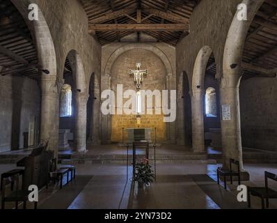 SAN GIMIGNANO, ITALIEN, 20. SEPTEMBER 2023, Presbyterium des Klosters Santa Maria Assunta a Cellole, Italien, Europa Stockfoto