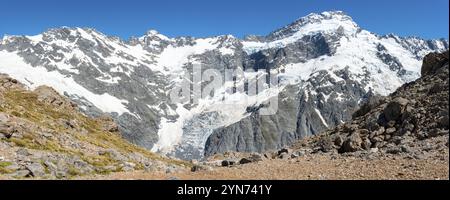 Mount Sefton von der Mueller Hut Route, Mount Cook National Park, Südinsel Neuseelands Stockfoto