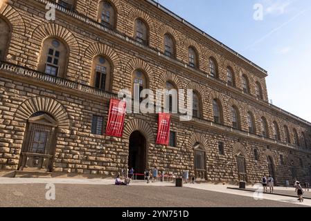 FLORENZ, ITALIEN, 18. SEPTEMBER 2023, berühmter Palazzo Pitti in Florenz, Italien, Europa Stockfoto