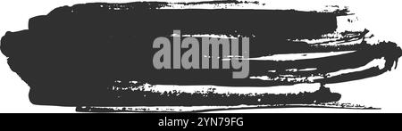 Gekonnt strukturierter schwarzer Pinselstrich für abstrakte Designs, perfekt für Banner, Hintergründe, Rahmen oder Rahmen, eine einzigartige Note für Projekte Stock Vektor
