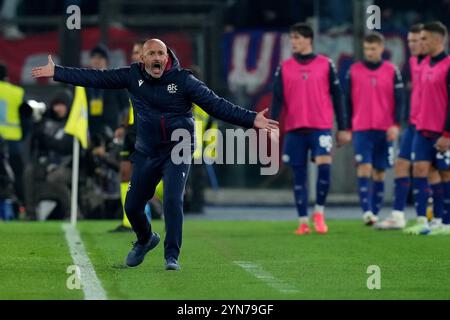 Roma, Italien. November 2024. Bolognas Cheftrainer Vincenzo Italiano während des EniLive-Fußballspiels der Serie A zwischen Latium und Bologna im Olympiastadion Roms, Italien - Sonntag, 24. November 2024 - Sport Soccer (Foto: Alfredo Falcone/LaPresse) Credit: LaPresse/Alamy Live News Stockfoto