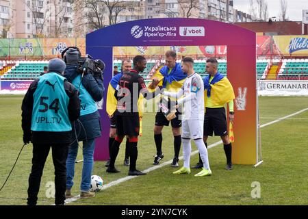 Kiew, Ukraine. November 2024. Kiew, Ukraine 24. November 2024 vor dem Beginn des ukrainischen Premier League-Spiels zwischen Obolon Kiew und Kryvbas Kryvyi Rih - Obolon Arena in Kiew, Ukraine (KUBANOV PAVLO UKR/SPP) Credit: SPP Sport Press Photo. /Alamy Live News Stockfoto