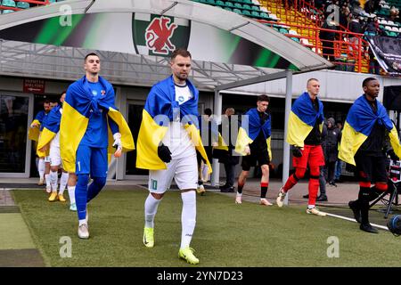 Kiew, Ukraine. November 2024. Kiew, Ukraine 24. November 2024 VBET ukrainisches Premier League Spiel zwischen Obolon Kiew gegen Kryvbas Kryvyi Rih - Obolon Arena in Kiew, Ukraine (KUBANOV PAVLO UKR/SPP) Credit: SPP Sport Pressefoto. /Alamy Live News Stockfoto