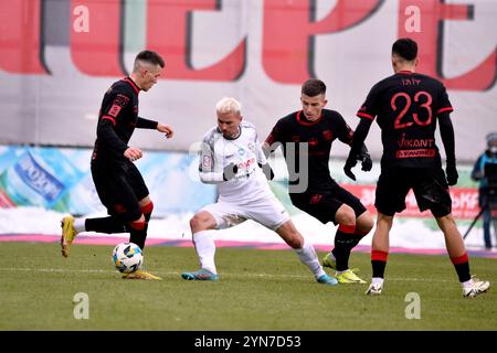 Kiew, Ukraine. November 2024. Kiew, Ukraine 24. November 2024 Tschernenko Ruslan (17 Obolon) während des Spiels der ukrainischen Premier League zwischen Obolon Kiew und Kryvbas Kryvyi Rih - Obolon Arena in Kiew, Ukraine (KUBANOV PAVLO UKR/SPP) Credit: SPP Sport Press Photo. /Alamy Live News Stockfoto