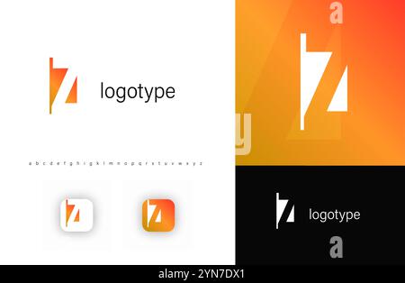 Abstrakter Monogramm-Buchstabe Z im Negativraumstil mit minimalistischem Cut-out-Letter-Design. Perfekt für Technologie, Corporate Branding und moderne Apps Stock Vektor