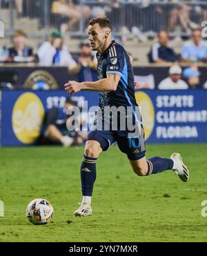 CHESTER, PA, USA - 22. SEPTEMBER 2024: MLS-Spiel zwischen Philadelphia Union und D.C. United im Subaru Park. ***NUR REDAKTIONELLE VERWENDUNG*** Stockfoto
